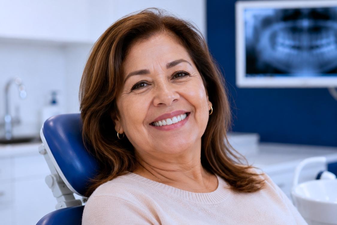 Paciente de dentaduras completas en Top Dental