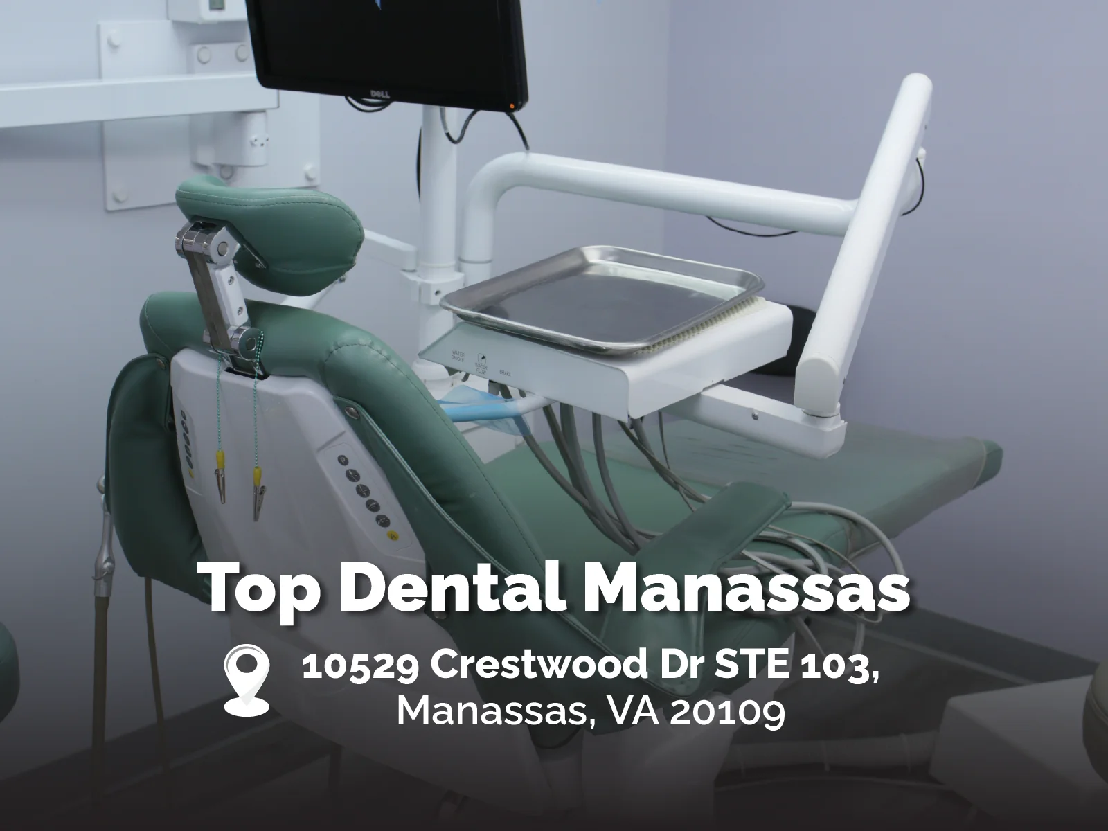 Dental treatment room at Top Dental Manassas
