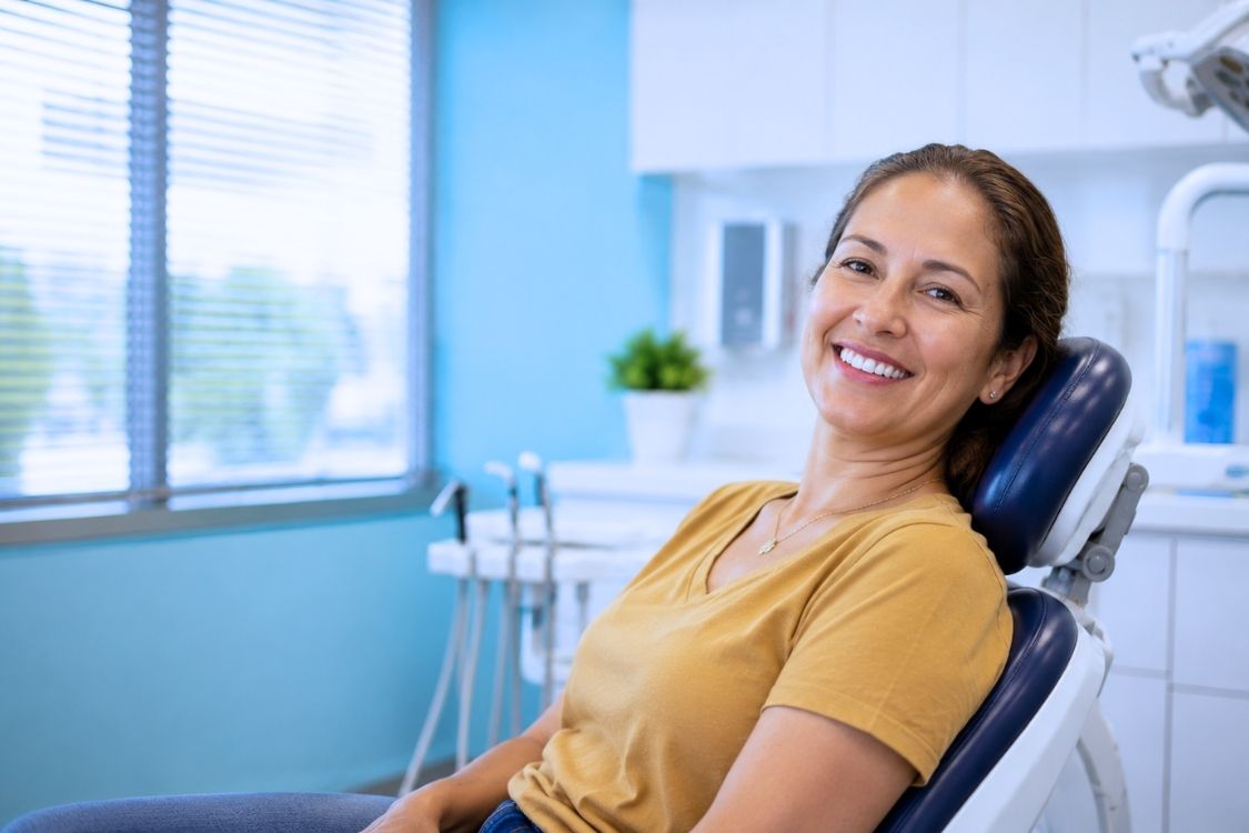 Patient smiling after a successful root canal consultation at Top Dental
